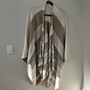 BCBGMaxAzria Womens Striped Wrap Sweater